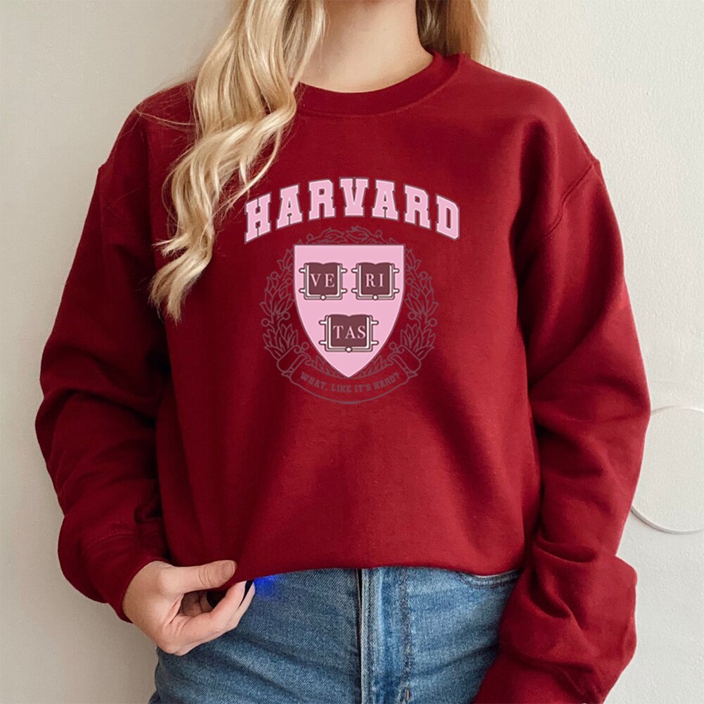 Damska bluza bez kaptura z napisem HARVARD
