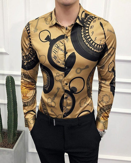 Męska koszula dopasowana we wzory