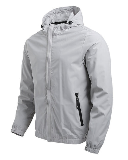 Męska kurtka przejściowa wiatrówka z kapturem