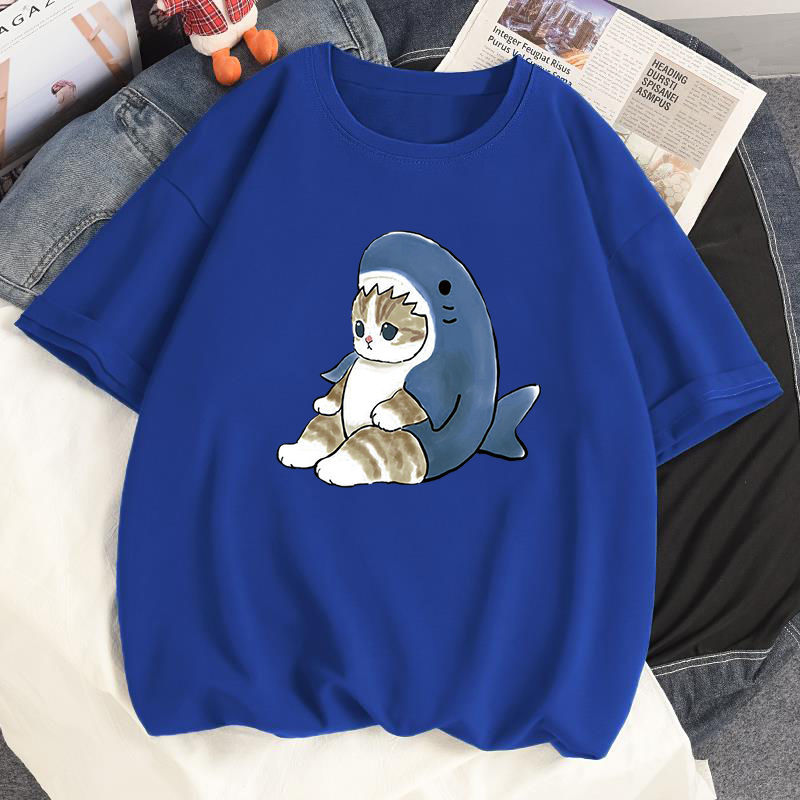 Damski T-shirt z motywem kotka