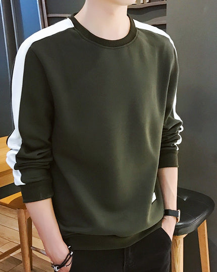 Męska bluza bez kaptura z paskiem na rekawach