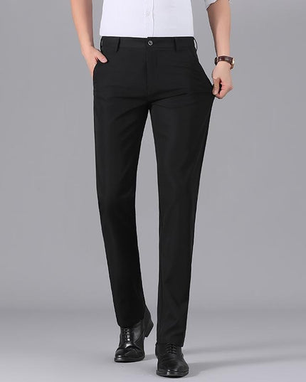 Męskie spodnie eleganckie z długą nogawką