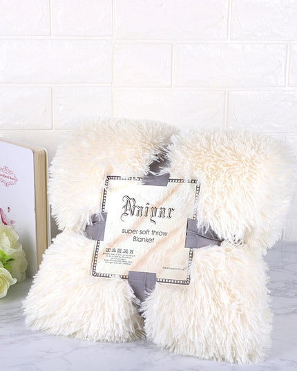 Miękki koc z długim włosiem