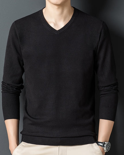 Męski sweter z dekoltem w serek