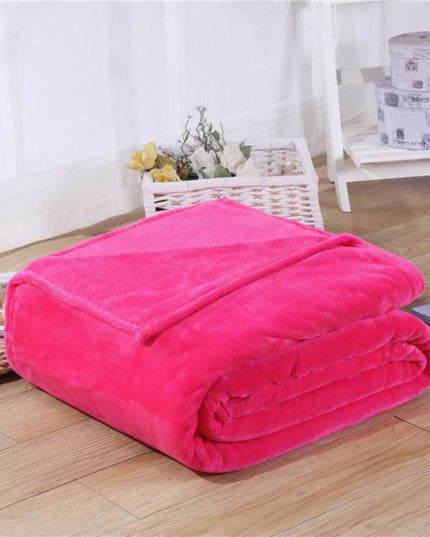 Koc dekoracyjny solidny w jednolitych kolorach