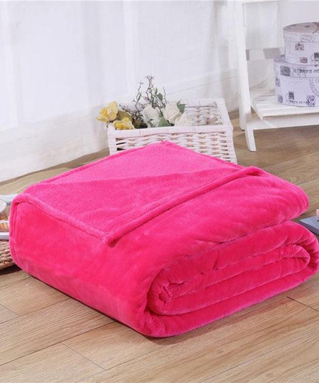 Koc dekoracyjny solidny w jednolitych kolorach