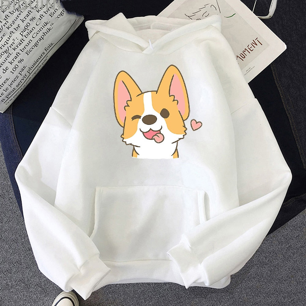 Damska bluza z pieskiem corgi