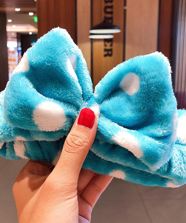 Opaska do włosów w kropki