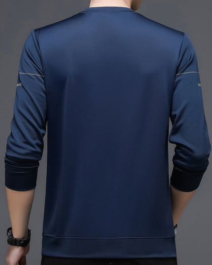 Męska koszulka z długim rękawem z nadrukiem