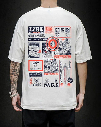 Męski T-shirt z komiksowym motywem