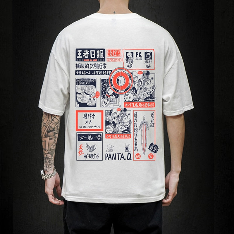 Męski T-shirt z komiksowym motywem