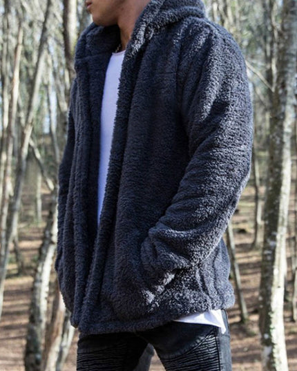 Męska bluza polarowa z kapturem