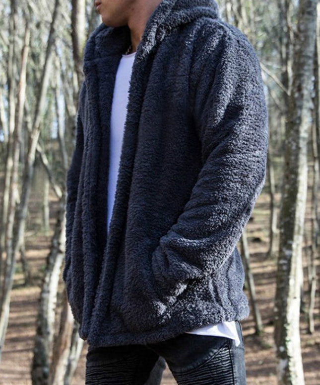 Męska bluza polarowa z kapturem