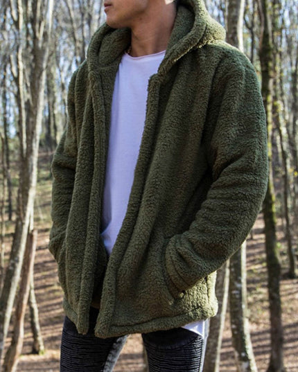 Męska bluza polarowa z kapturem