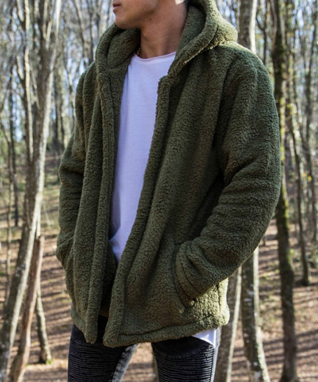 Męska bluza polarowa z kapturem