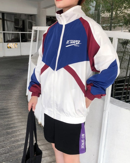 Damska kurtka przejściowa przeciwdeszczowa o luźnym kroju