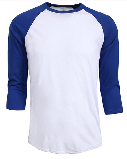 Męska koszulka z długim rękawem z kontrastowymi rękawami