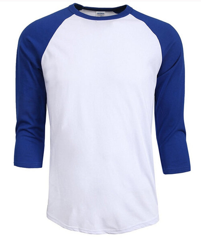 Męska koszulka z długim rękawem z kontrastowymi rękawami