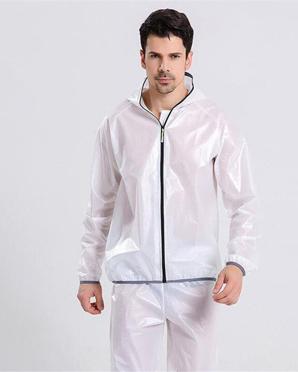 Męska kurtka przejściowa przeciwdeszczowa z kapturem