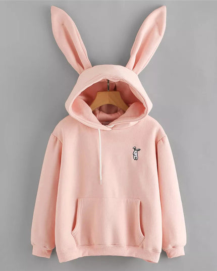 Damska bluza z kapturem z króliczymi uszami