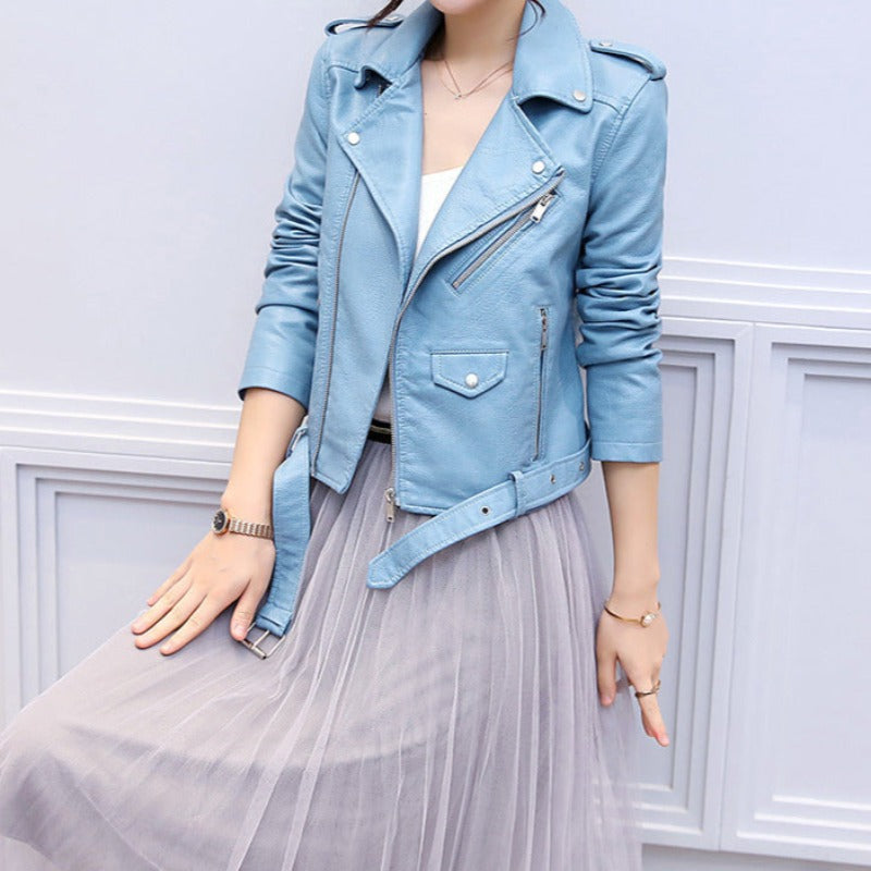 Damska kurtka przejściowa skórzana