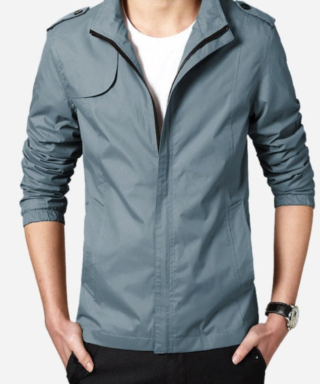 Męska kurtka przejściowa wiatrówka ze stójką