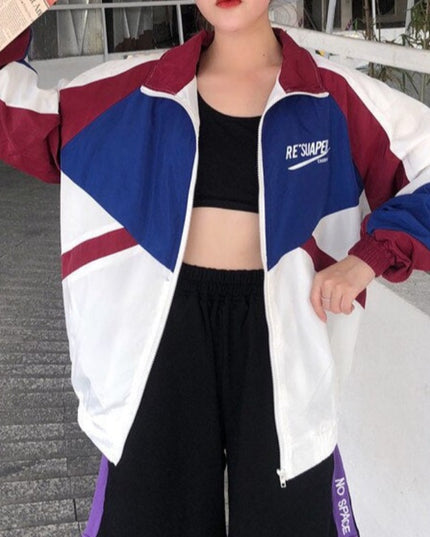 Damska kurtka przejściowa przeciwdeszczowa o luźnym kroju