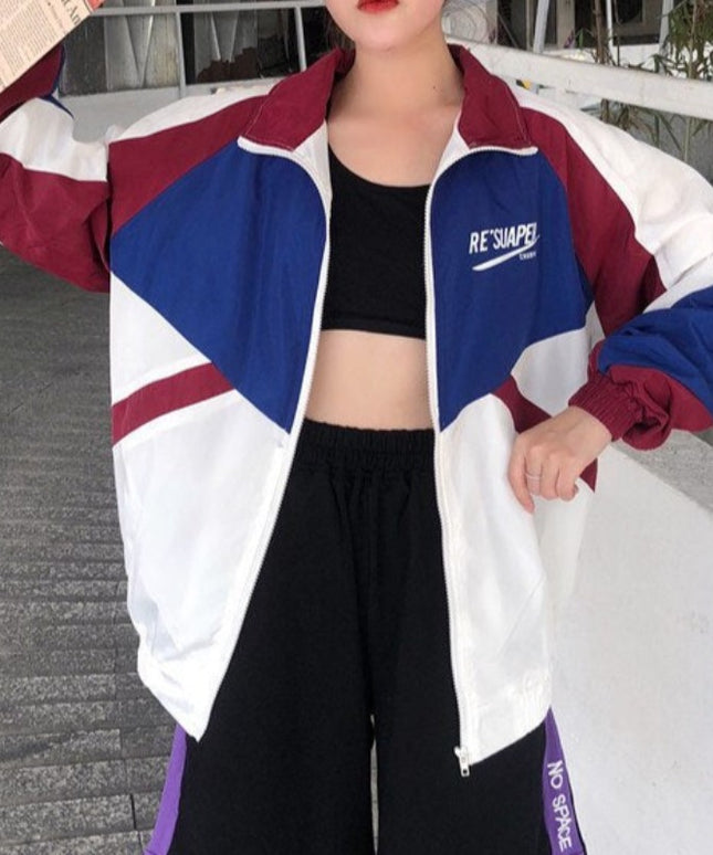 Damska kurtka przejściowa przeciwdeszczowa o luźnym kroju