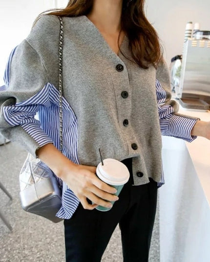 Damski sweter rozpinany o kroju koszuli