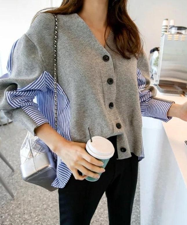 Damski sweter rozpinany o kroju koszuli