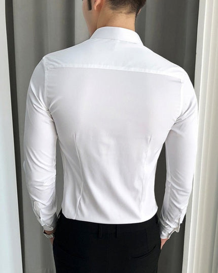 Męska koszula gładka o dopasowanym kroju