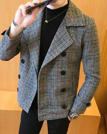 Męski płaszcz o kroju marynarki