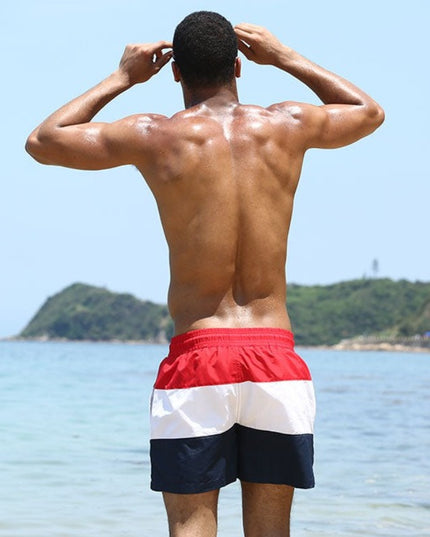 Męskie szorty kąpielowe w poziome paski
