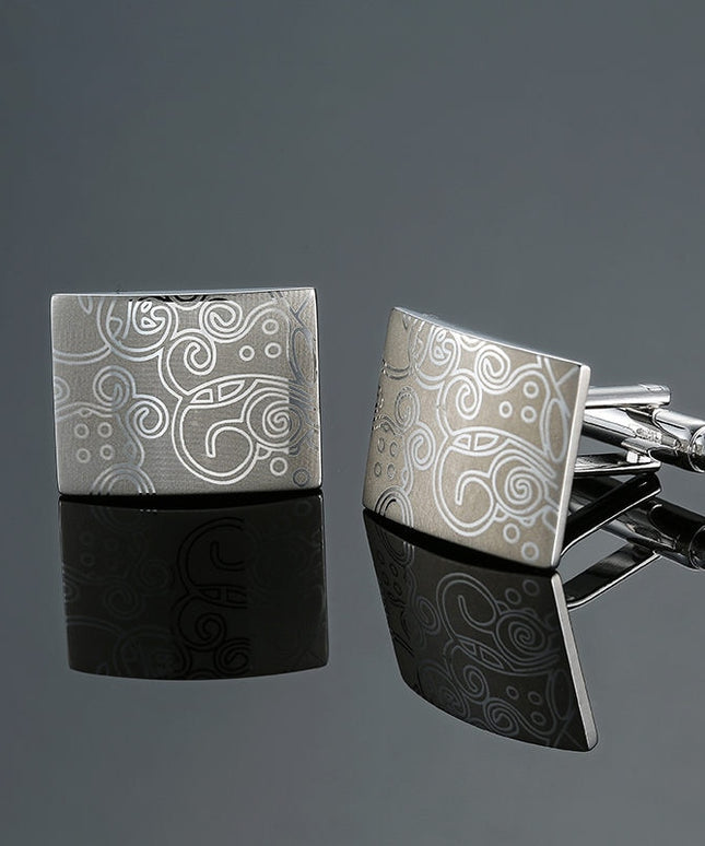 Spinki do koszuli z eleganckim wzorem