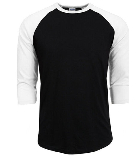 Męska koszulka z długim rękawem z kontrastowymi rękawami