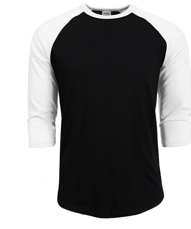 Męska koszulka z długim rękawem z kontrastowymi rękawami