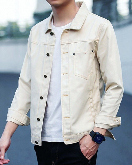 Męska kurtka jeansowa klasyczna o prostym kroju