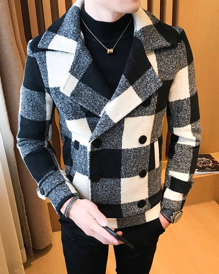 Męski płaszcz o kroju marynarki