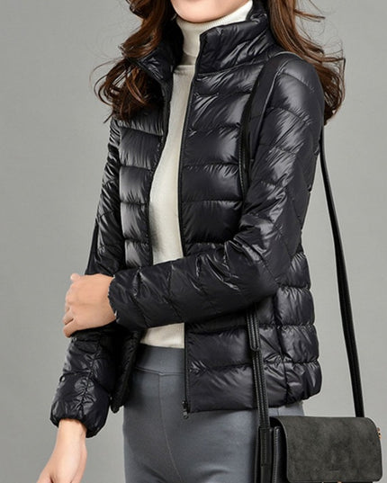 Damska kurtka przejściowa przeciwdeszczowa pikowana