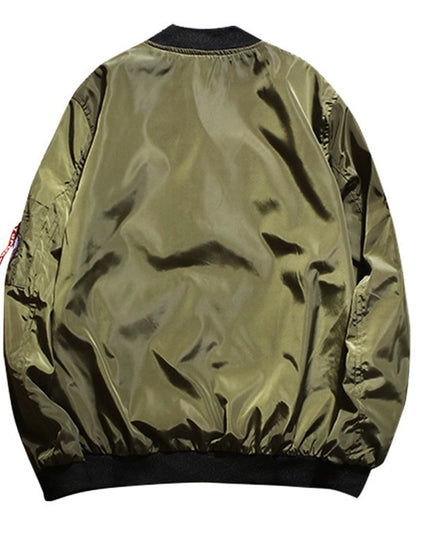 Męska kurtka przejściowa bomberka oversize z naszywkami