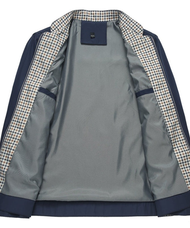 Męska kurtka przejściowa rozpinana z kieszeniami