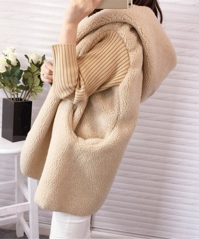 Damski płaszcz z kożuszkiem