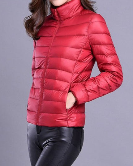 Damska kurtka przejściowa przeciwdeszczowa pikowana