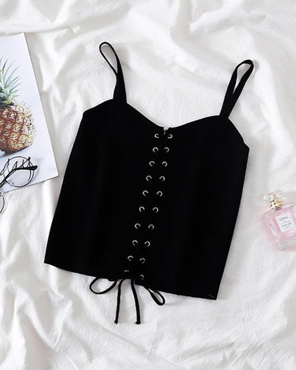 Damski top na ramiączkach z wiązaniem