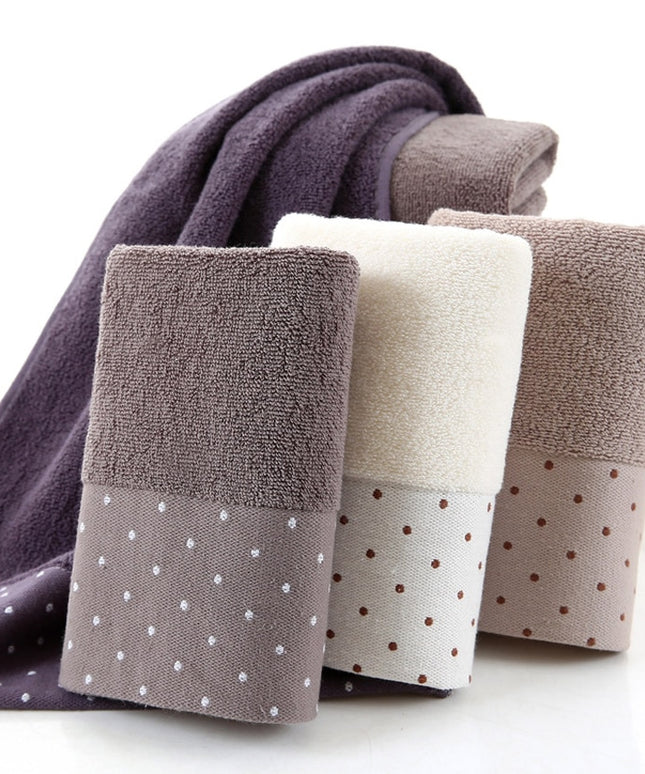 Ręcznik łazienkowy kąpielowy bawełniany w kropki