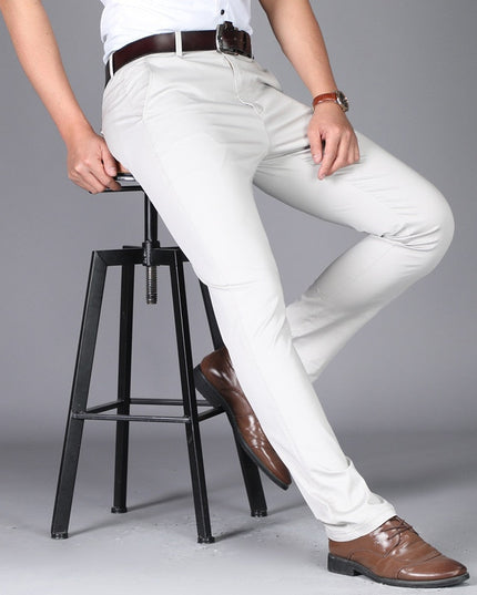 Męskie spodnie eleganckie z prostymi nogawkami