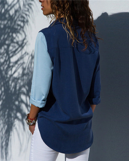 Damska koszula w geometryczne wzory