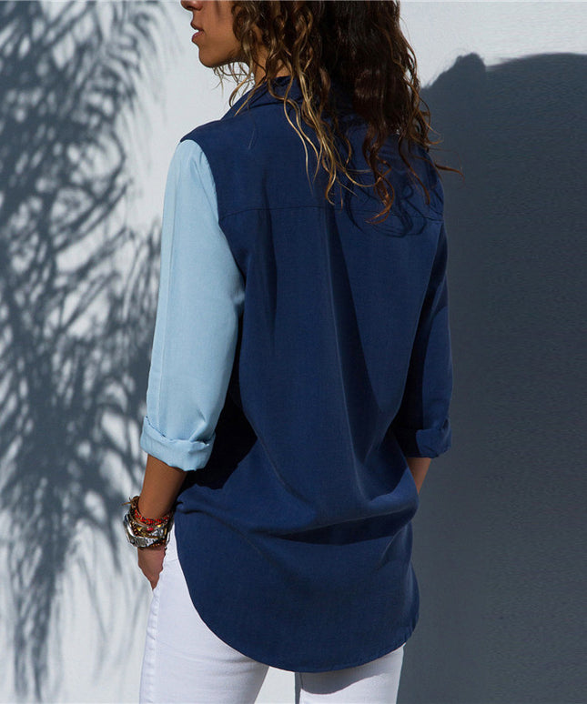 Damska koszula w geometryczne wzory