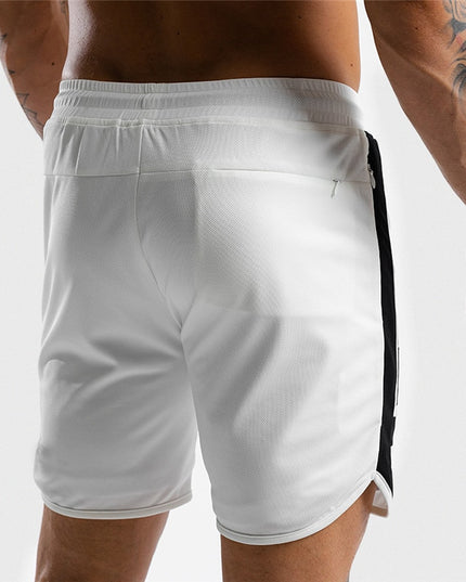 Męskie szorty sportowe z ozdobnymi paskami