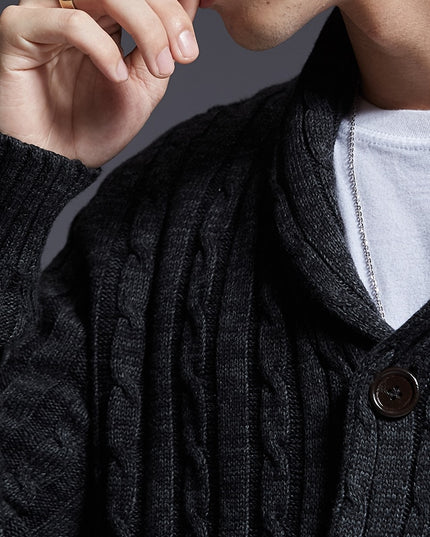 Męski sweter typu kardigan rozpinany